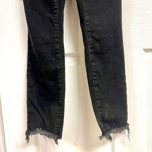 ABERCROMBIE & FITCH Skinny Overalls in Black Women’s Denim Side Zip Size 25 - Picture 6 of 10